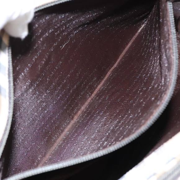 BURBERRY Nova Check Hand Bag PVC Beige Auth 103797 - Picture 12 of 16